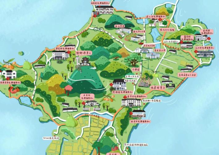 荔湾手绘地图旅游的独特视角